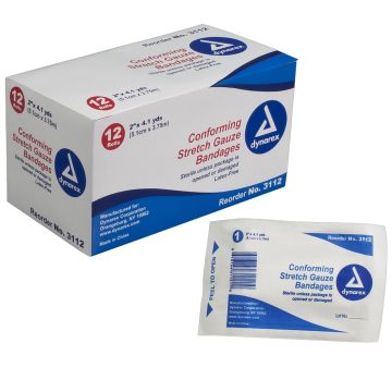 Conforming Stretch Gauze Bandages Sterile Latex Free