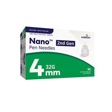 BD Nano 2nd Gen Pen Needles 4mm x 32G