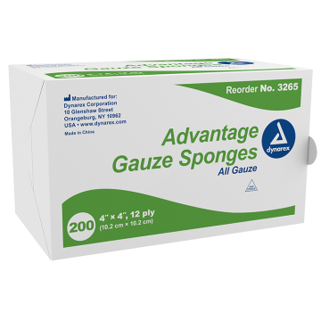 Dynarex 3265 Advantage 4 x 4 Inch Surgical Gauze Sponges