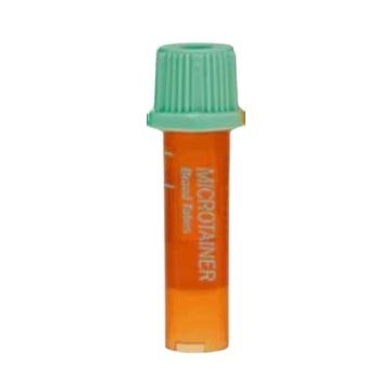 400-600 Microliters, Lithium Heparin/Separator Gel Additive, Amber
