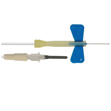 w/Luer Adapter,  Royal Blue 25 Gauge, 7 Inch Tubing