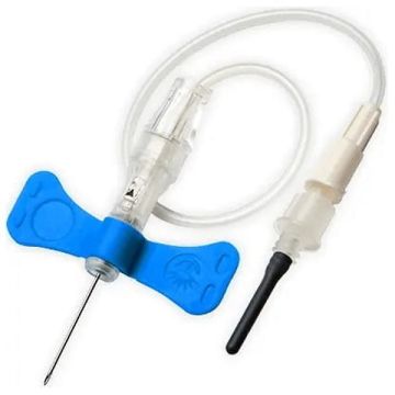 25 Gauge x 3/4 Inch Needle with Luer Adapter, 12 Inch Tubing