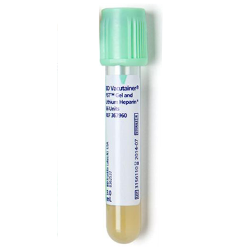 Plastic, Green Lid w/ Hemogard Closure, 13 x 75 mm Size, 3 mL Volume