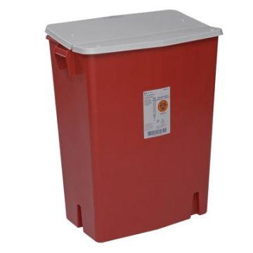 30 Gallon SharpSafety Red Sharps Container with Horizontal/Vertical Entry - 8930SA