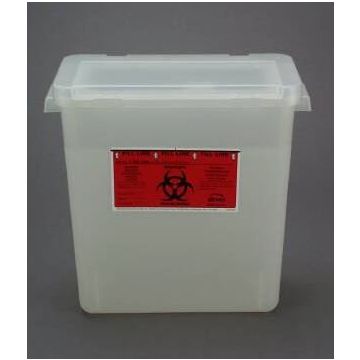 3 Gallon Bemis Sentinel Translucent Sharps Container with Horizontal Entry - 303 020