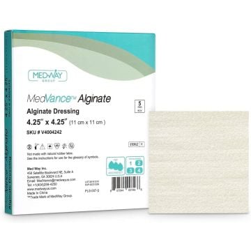 4.25 Inch x 4.25 Inch Alginate Dressing