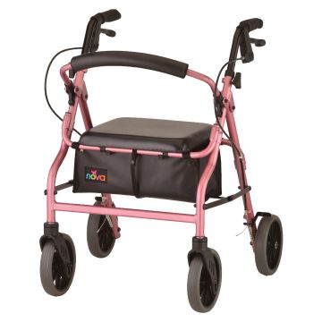 Pink 20 inch Nova Zoom Rolling Walker