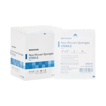 Medi-Pak 3 x 3 Inch Non-Woven Sponges 4 Ply, Sterile - 16-4234