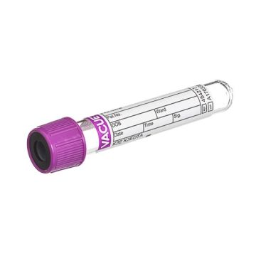 3 mL Vacuette K3E K3EDTA Tube - Lavender, 13x75 mm