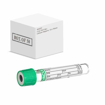 2 mL Pull Cap - Lithium Heparin, 13 x 75mm