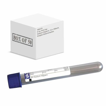 6 mL Pull Cap - NH Trace Elements Sodium Heparin, 13 x 100mm - Box of 50