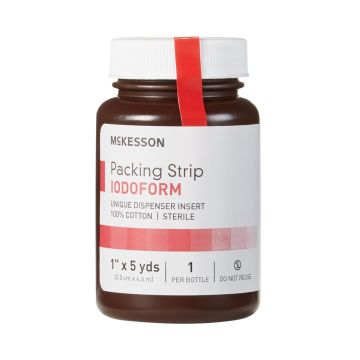 McKesson Iodoform Gauze 1 in x 5 yds Packing Strips - Sterile