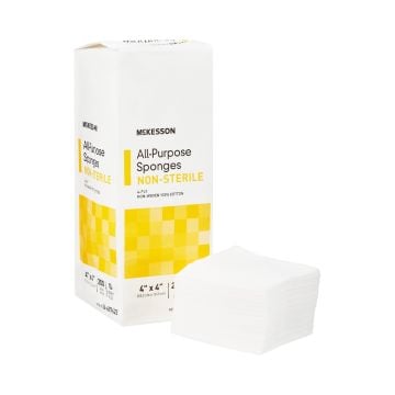 McKesson 4 x 4 Inch All Purpose Gauze Sponges 4 Ply - 16-607623