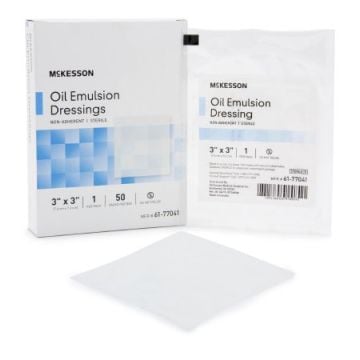 McKesson Oil Emulsion Impregnated Dressing | Non-Adherent Acetate Gauze - 3 & 8 Inch