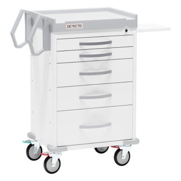 Detecto Rescue Series General Purpose Medical Carts - 5 Drawer