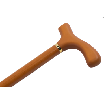 Mountain Properties Light Brown Beechwood Cane with Fritz Handle