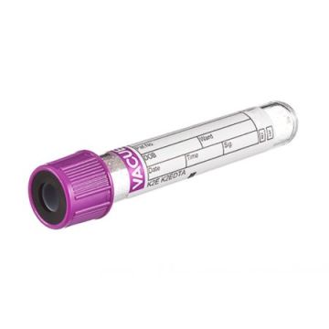 Vacuette K2E K2EDTA Tube - Lavender, 13x75 mm, 3 mL