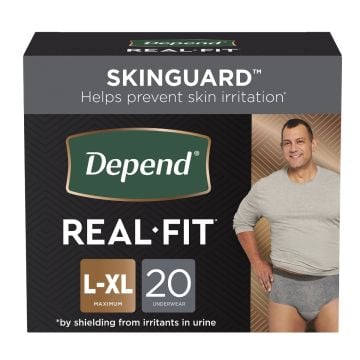 Large / X-Large, 30 to 50 Inch Waist, Gray (Heavy Absorbency)