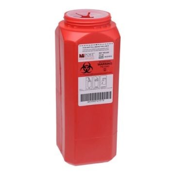 0.5 Gallon A.N.D. Red Sharps Container Vertical Entry - WD-200