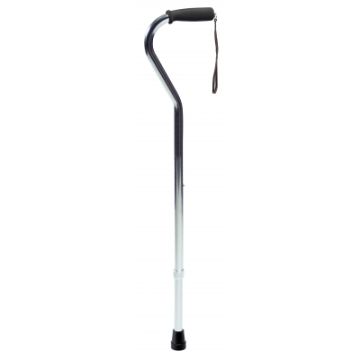 Lumex Aluminum Adjustable Offset Cane w/ Nitrile Grip