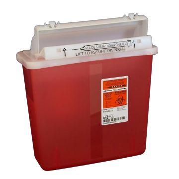 5 Quart Transparent Red: 11 in. x 4.75 in. x 10.75 in. with Mailbox Style Lid