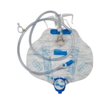 2000 mL Drain Bag with Luer Lock Sampling, Anti-Reflux Device, Drain Port and Spout, 48 Inch Tubing