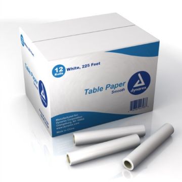 Dynarex White Smooth Table Paper - 14 Inch Width