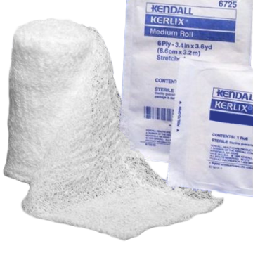 Kendall 6725 KERLIX 3.4 in x 3.6 yd Gauze Rolls 6 Ply - Sterile