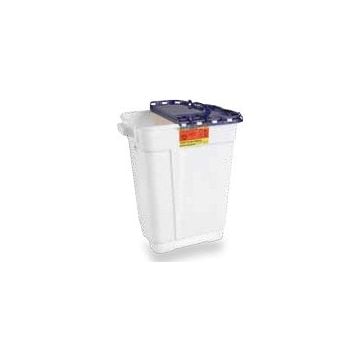 17 Gallon Recykleen White Pharmaceutical Waste Container with Vertical Entry - 305028