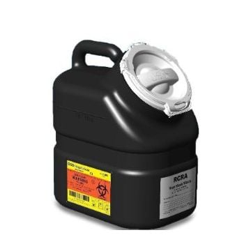 3 Gallon BD Black Vertical Entry Waste Container - 305066