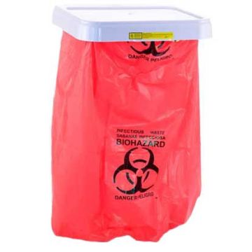 690BIO BIOHAZARDOUS Linen Waste Disposable Poly-Liner Bag, Red-Black