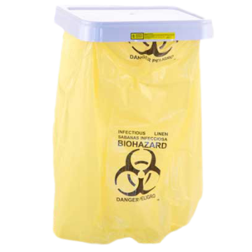 690INFEC INFECTIOUS Linen Waste Disposable Poly-Liner Bag, Yellow-Black