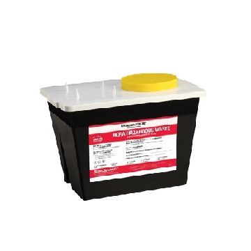 2 Gallon Bemis Sentinel Black Waste Container with Base - 5002 070