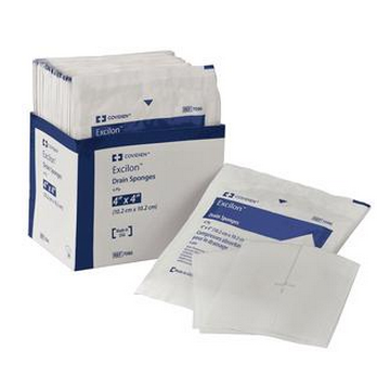 Covidien 7086 Excilon 4 x 4 Inch 6 Ply I.V. Drain Split Sponge