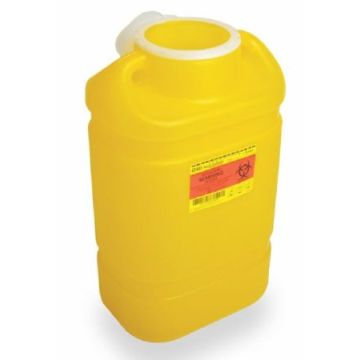 3 Gallon BD Chemotherapy Waste Container Yellow Vertical Entry - 305076