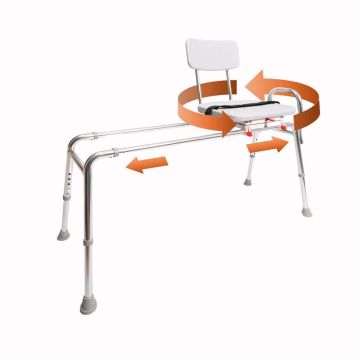 Extra Long Sliding Transfer Bench Swivel Seat (49