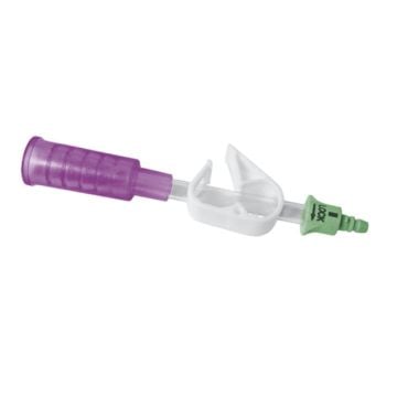 2 Inch Straight Connector w/ Bolus Adapter (Purple)