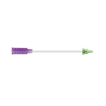 12 Inch Straight Connector w/ Bolus Adapter (Purple)