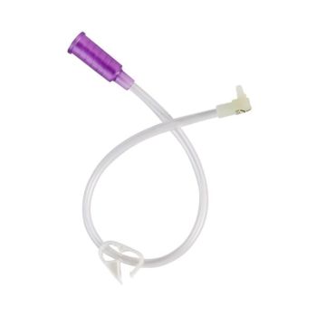 12 Inch Right Angle Connector w/ Bolus Adapter (Purple)