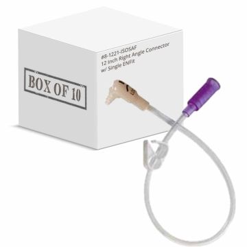 12 Inch Right Angle Connector w/ Single ENFit box of 10