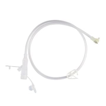 24 Inch Right Angle Connector w/ Y-Port Adapter (Clear)