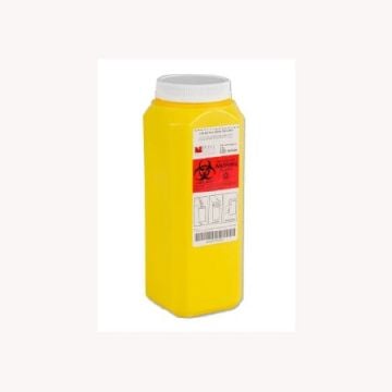 0.5 Gallon MedSafe Yellow Vertical Entry Container - WD-200Y-1