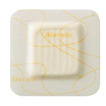 Coloplast Biatain Silicone Lite Foam Dressing 33445 | 4 x 4 Inch LITE, Square