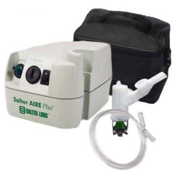 Compressor w/ ONE NebuTech Nebulizer #8660 REUSABLE Mouthpiece, 7 Foot Tubing and Carry Bag