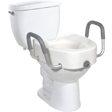 Raised Elongated Toilet Seat with Arms by Drive