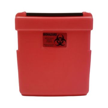 1 Gallon Nesar Systems Red Horizontal Entry Sharps Container - 600R