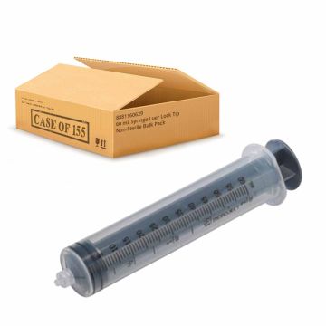 60 mL Syringe Luer Lock Tip - Non-Sterile Bulk Pack