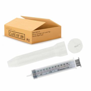 60 mL Syringe Luer Lock Tip - Sterile Rigid Pack