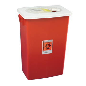 18 Gallon Red SharpSafety Sharps Container PGII with Gasketed Hinged Lid 8998PG2