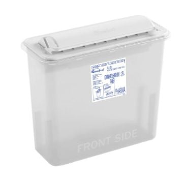 1.35 Gallon AP Line White Pharmaceutical Waste Container with Horizontal Entry - FGAP5Q4WC001